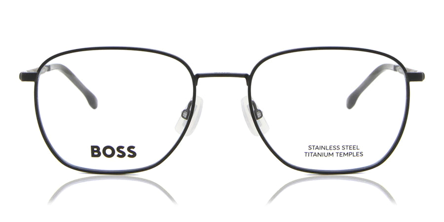 Hogo Boss Eyeglasses - Matte Black/Clear demo lens 55X19X145 - BOSS 1415 0003