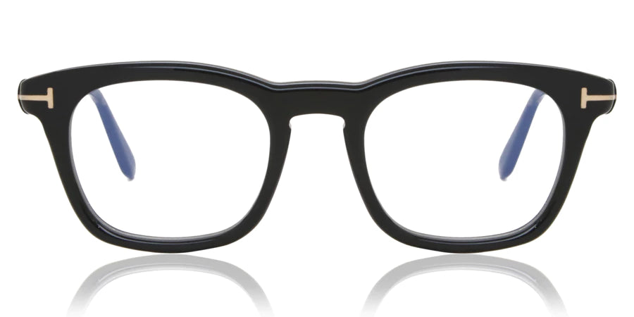 Tom Ford Eyeglasses - Matte black/Clear/Blue-light block lens 54X16X145 - FT5758-B