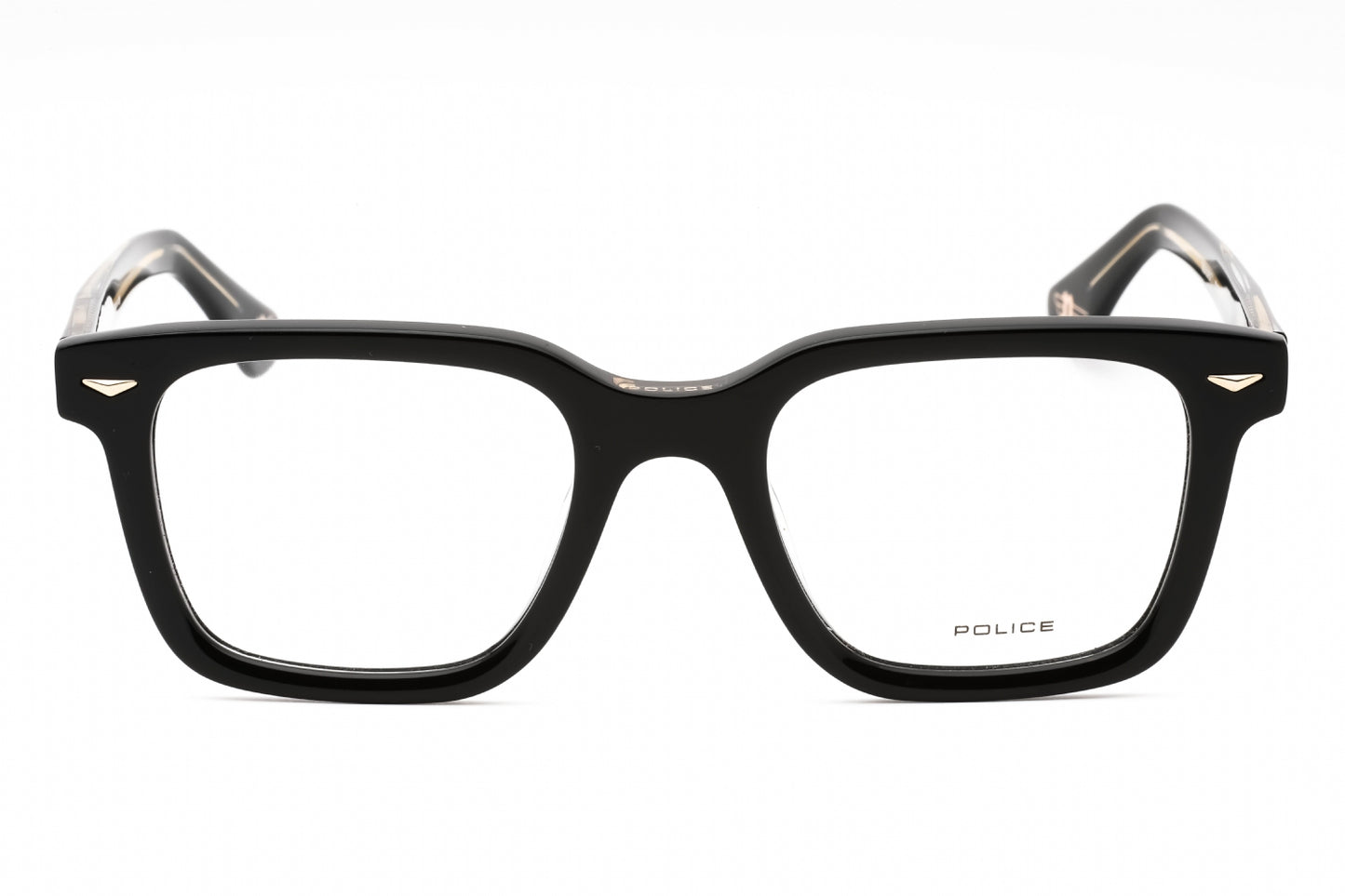 Police Eyeglasses - Shiny Black / Clear - VPLG80V