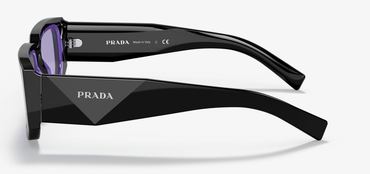 Prada PR 06YS Black Rectangle Sunglasses