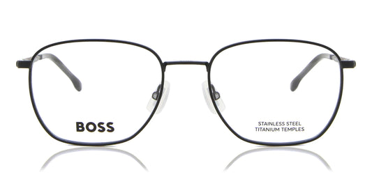 Hogo Boss Eyeglasses - Matte Black/Clear demo lens 55X19X145 - BOSS 1415 0003