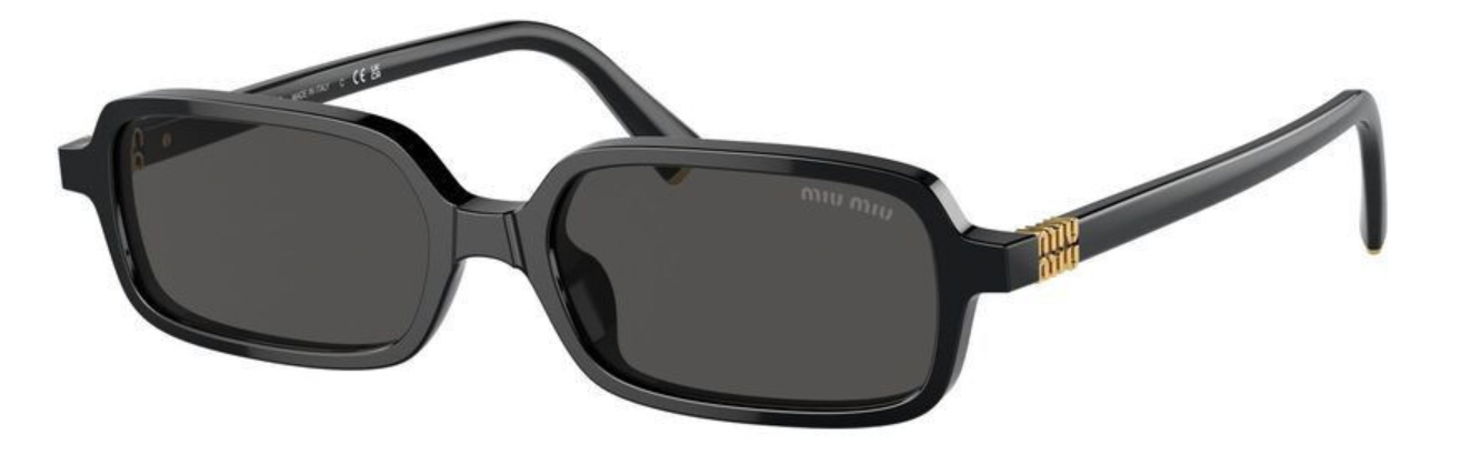 Miu Miu MU11ZSF 16K5S0 Rectangular Sunglasses – Black