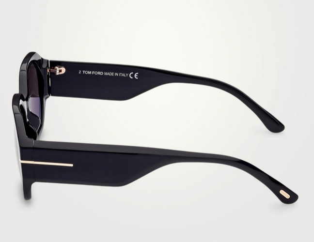 Lunettes de soleil Tom Ford Veronique‑02 FT091701A Noir / Fumé