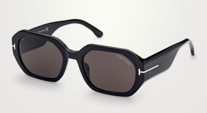 Lunettes de soleil Tom Ford Veronique‑02 FT091701A Noir / Fumé