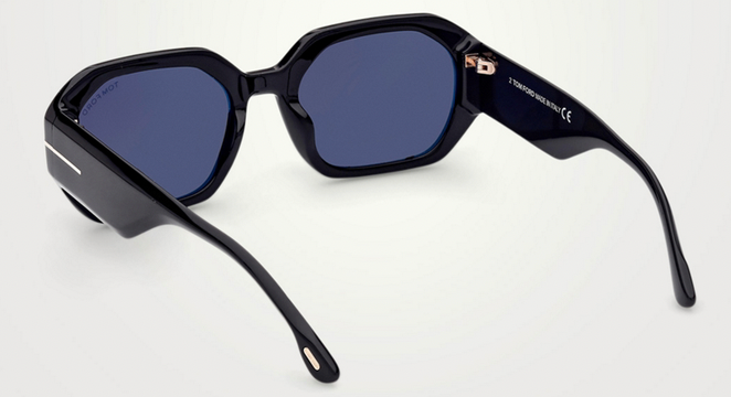 Lunettes de soleil Tom Ford Veronique‑02 FT091701A Noir / Fumé