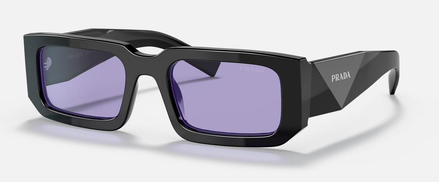 Prada PR 06YS Black Rectangle Sunglasses